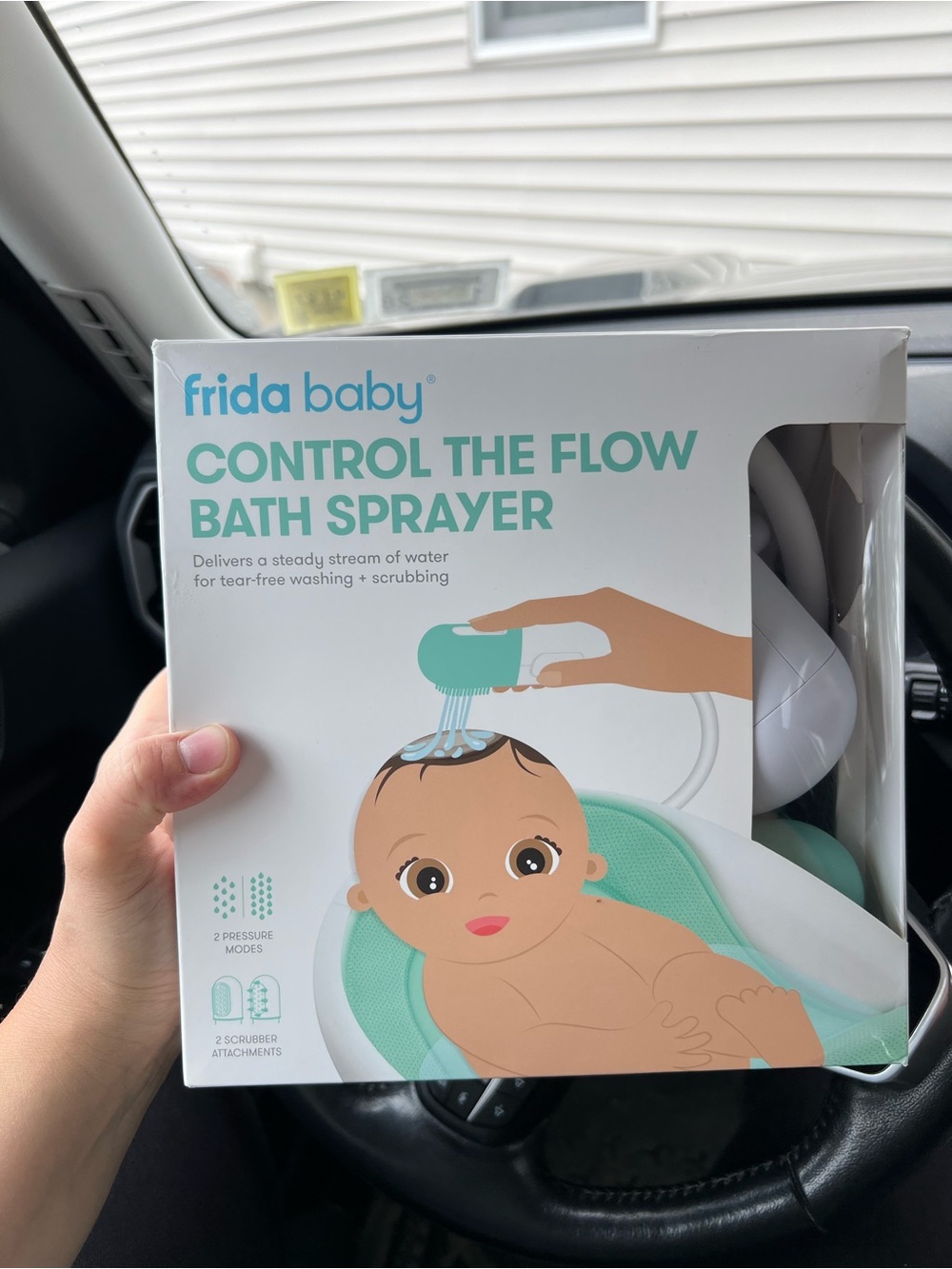 frida baby Control The Flow Bath Sprayer - Mint/White